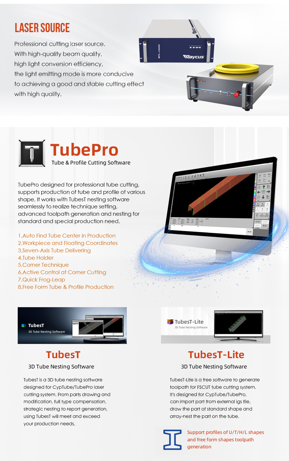 FST-6024T Fiber Laser Tube Cutting Machine Software