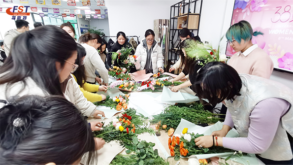 Foster Laser Hosts a Floral Arrangement DIY Event for International Women’s Day3